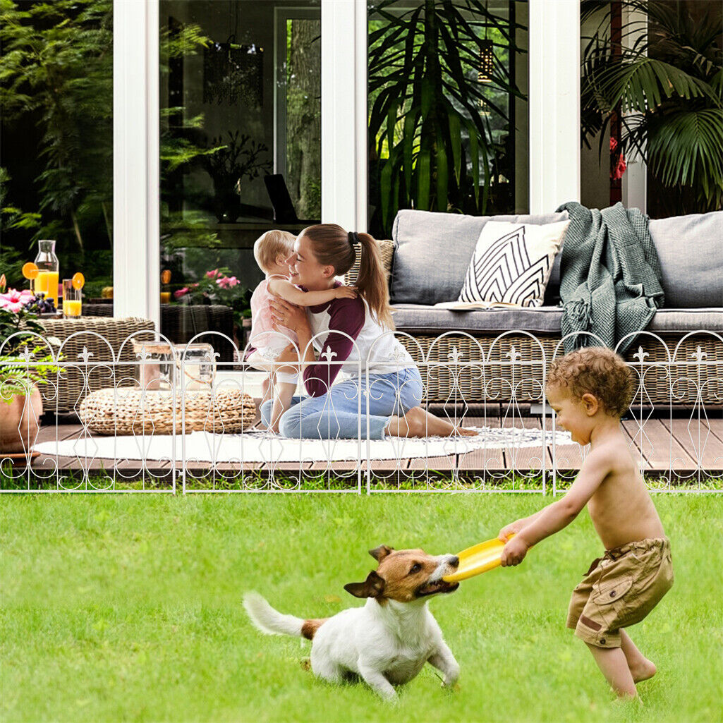 P&P 5X Rustproof Metal Garden Fence High-grade Animal Barrier Border Outdoor Patio