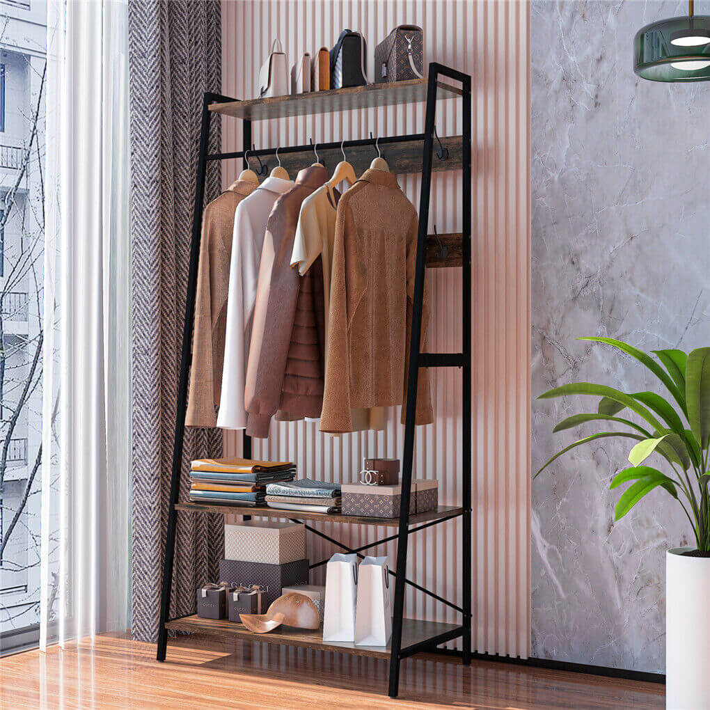 Multifunction Entryway Furniture with Rack and Bench – AU Offer