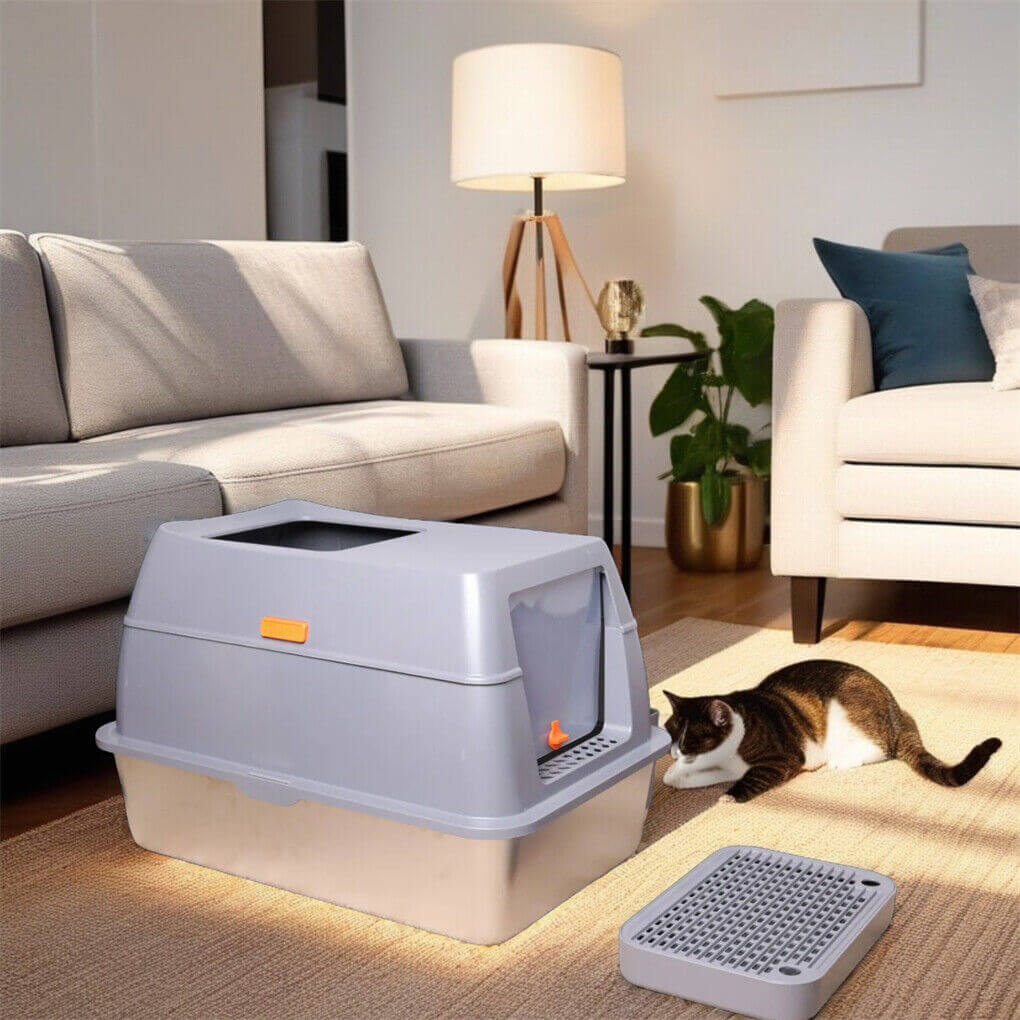 Buy Online in Australia – High Sided Cat Litter Box with Handy Scoop