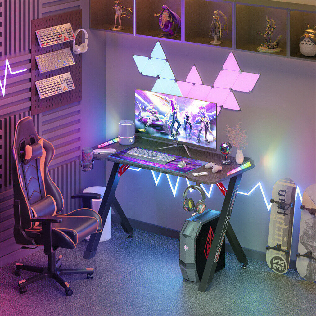 Buy the P&P 1.2M RGB Gamer Desk with Cup Holder - AU delivery