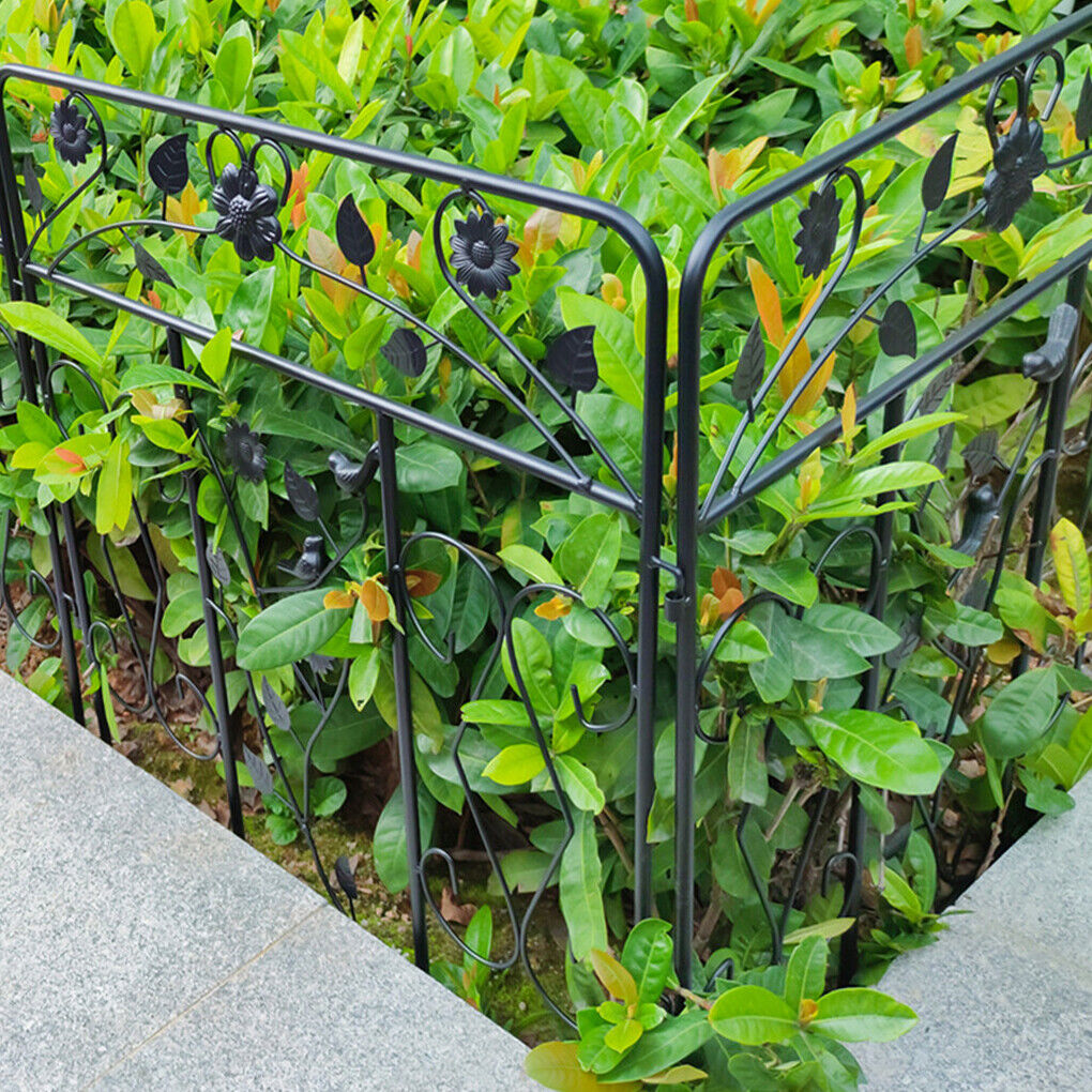 P&P Multi-Purpose Metal Garden Fence Outdoor Animal Barrier Dog Pet Fencing for Yard