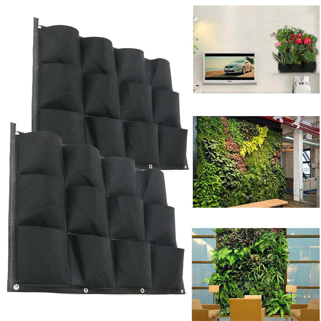 Shop 2pcs 12-Pocket Vertical Wall Planter Bags AU