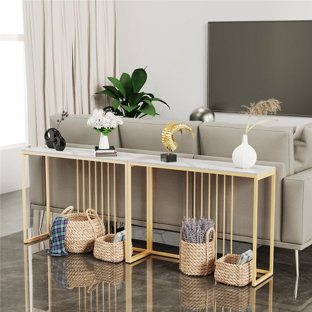 P&P Slim Hallway Console Table Entryway Living Room Side End Table Narrow Storage
