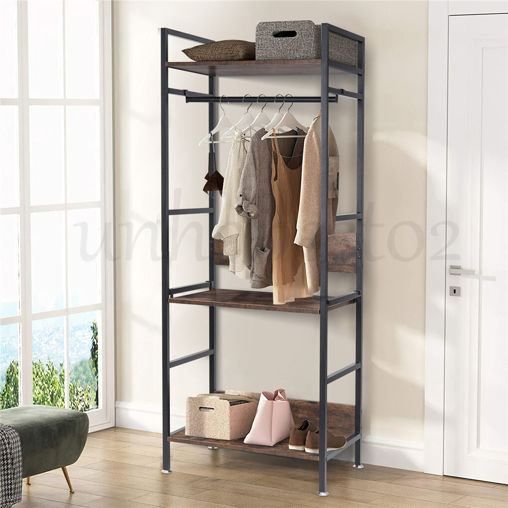 P&P Industrial Hall Tree Entryway Coat Rack w/ Shoe Storage Shelf f Hallway Bedroom