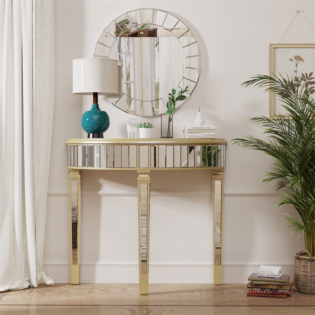 Buy Online: Luxurious Mirrored Demilune Console Table in Australia