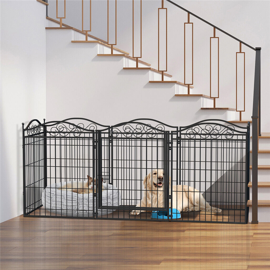 P&P Durable Portable Dog Playpen Large Crate Pet Puppy Dog Fence Kennel Out/Indoor