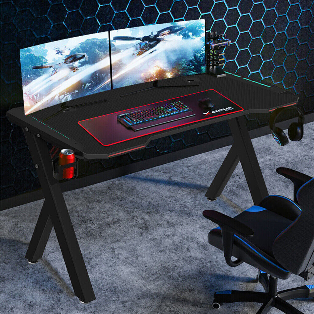 P&P 1.2M RGB Gamer Desk with Cup Holder, perfect for Australian gamers