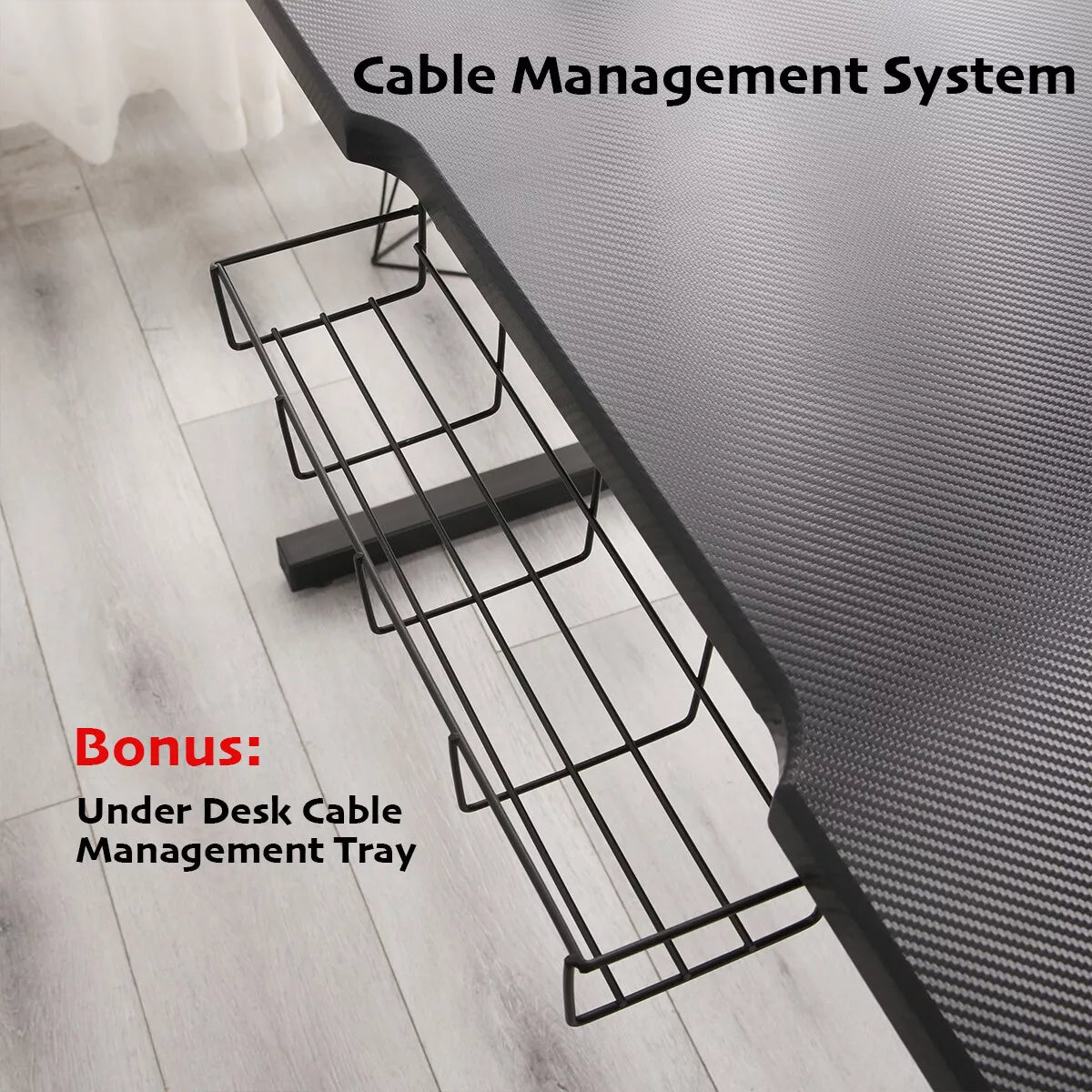 Sleek Gaming Desk with Carbon Legs