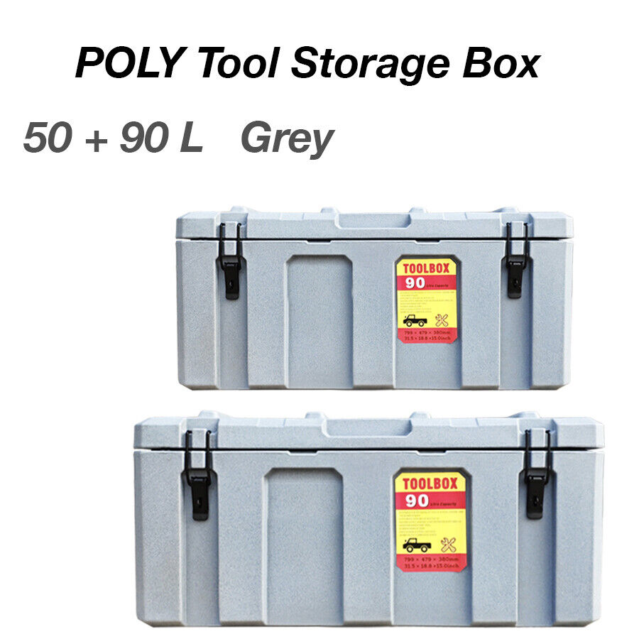 poly-tool-box-storage-50-90l-case-heavy-duty-waterproof-cargo-box-set-dark-grey