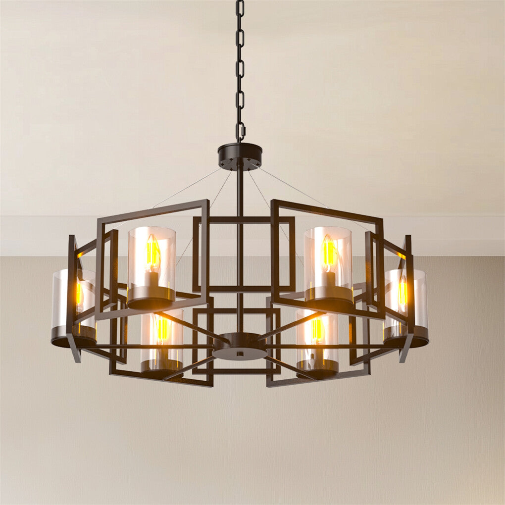 P&P 6-Lights Industrial Ceiling Chandelier Dining Room Pendant Lamp Warm Lighting AU