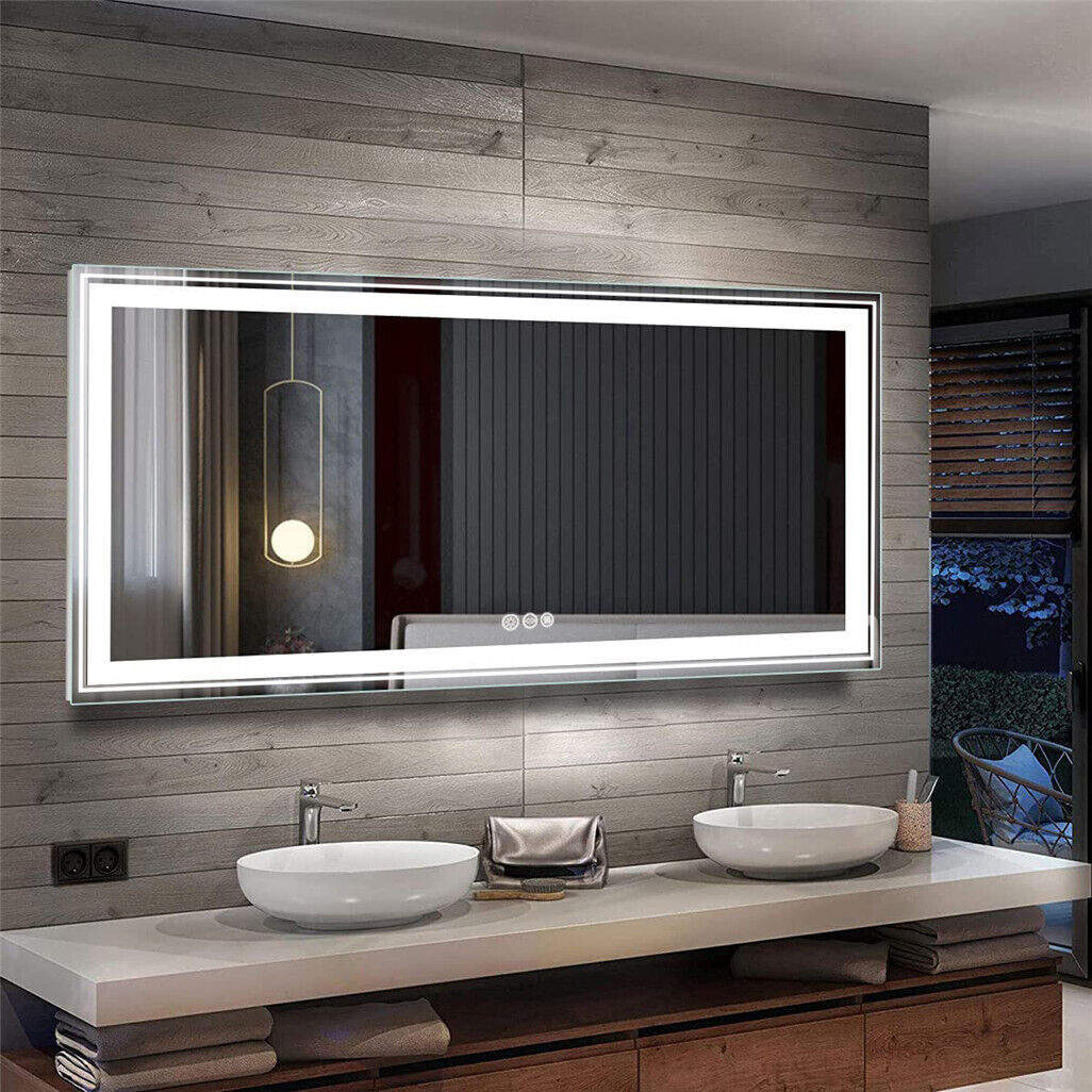 Shop LED Bathroom Mirror – Double Light Vanity & Full Size AU