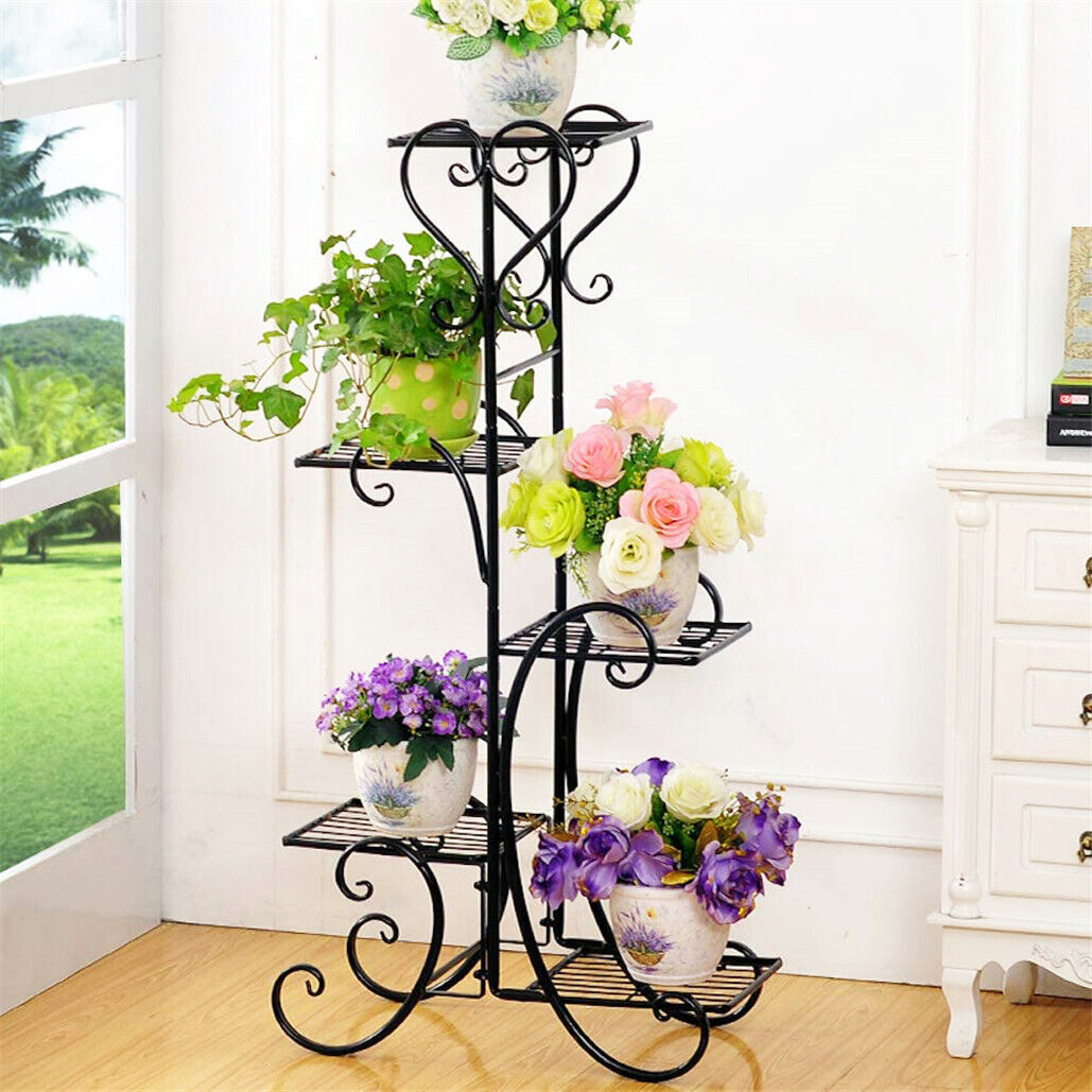wider-thicker-metal-5tier-plant-stand-flower-holder-racks-shelf-organizer-indoor