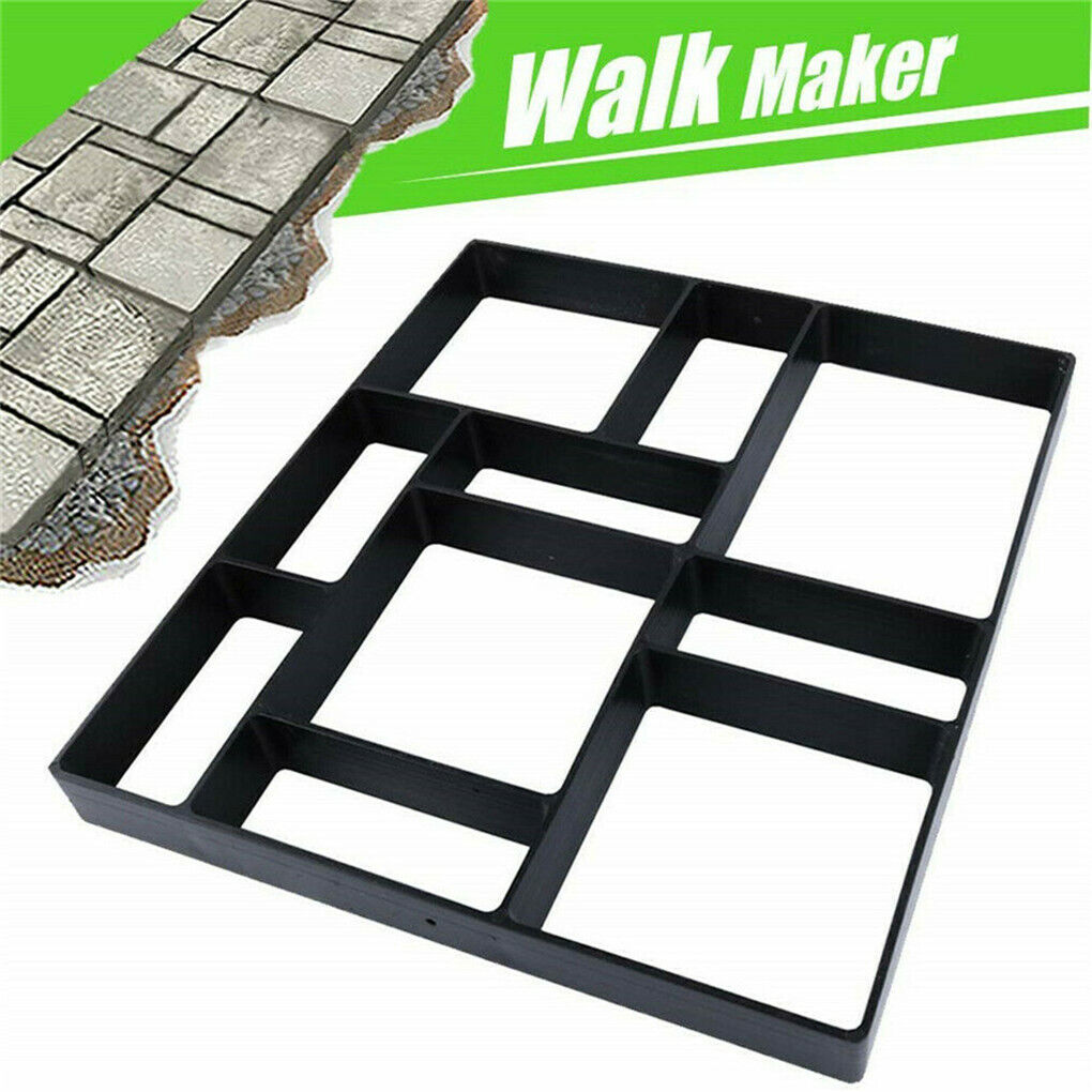 P&P 10Grids Garden Paving Brick Patio Concrete Slabs Maker Path Driveway Stone Mould