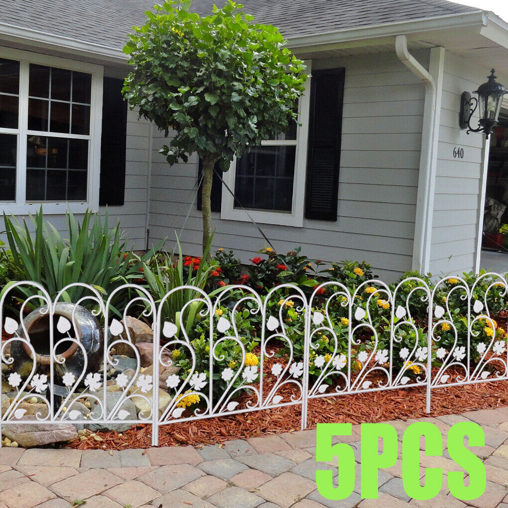 5-panels-garden-fence-front-yard-border-edging-flower-bed-fence-dog-pet-barrier