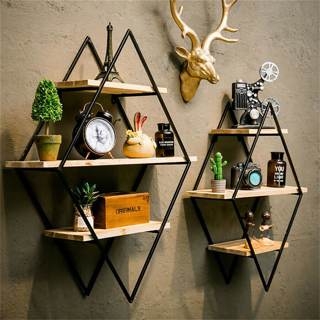 Buy Vintage Wooden Wall Shelf – Rustic Display Rack AU