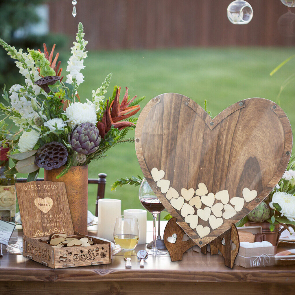 wedding-guest-book-alternative-with-stand-storage-box-88pcs-wooden-hearts-pens