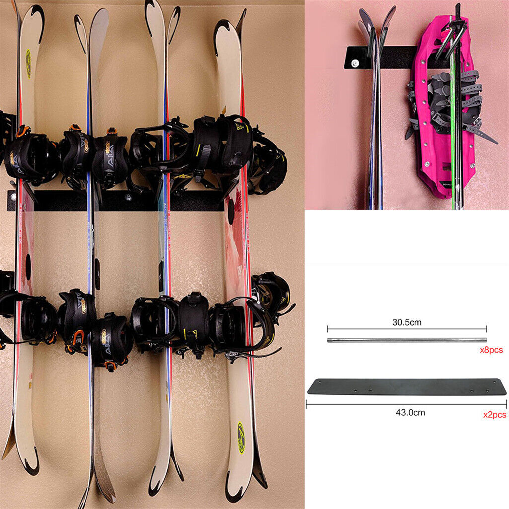 P&P Extra Long Garden Wall Mounted Tool Storage Rack Utility Double Organiser Rack