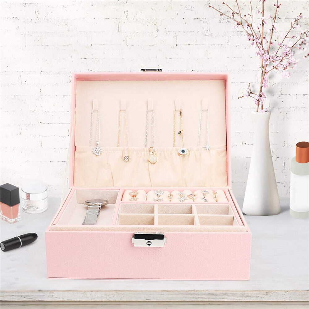 Jewelry Organizer Case – Stylish Storage & Display Box for Earrings, Rings, Bracelets & Necklaces – Perfect for Home & Travel