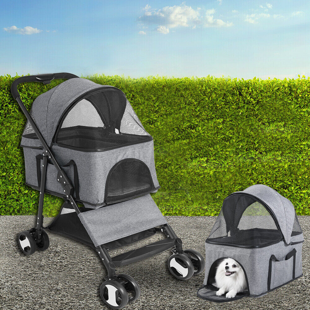 Buy Online Large 4 Wheel Pet Carrier Stroller Australia