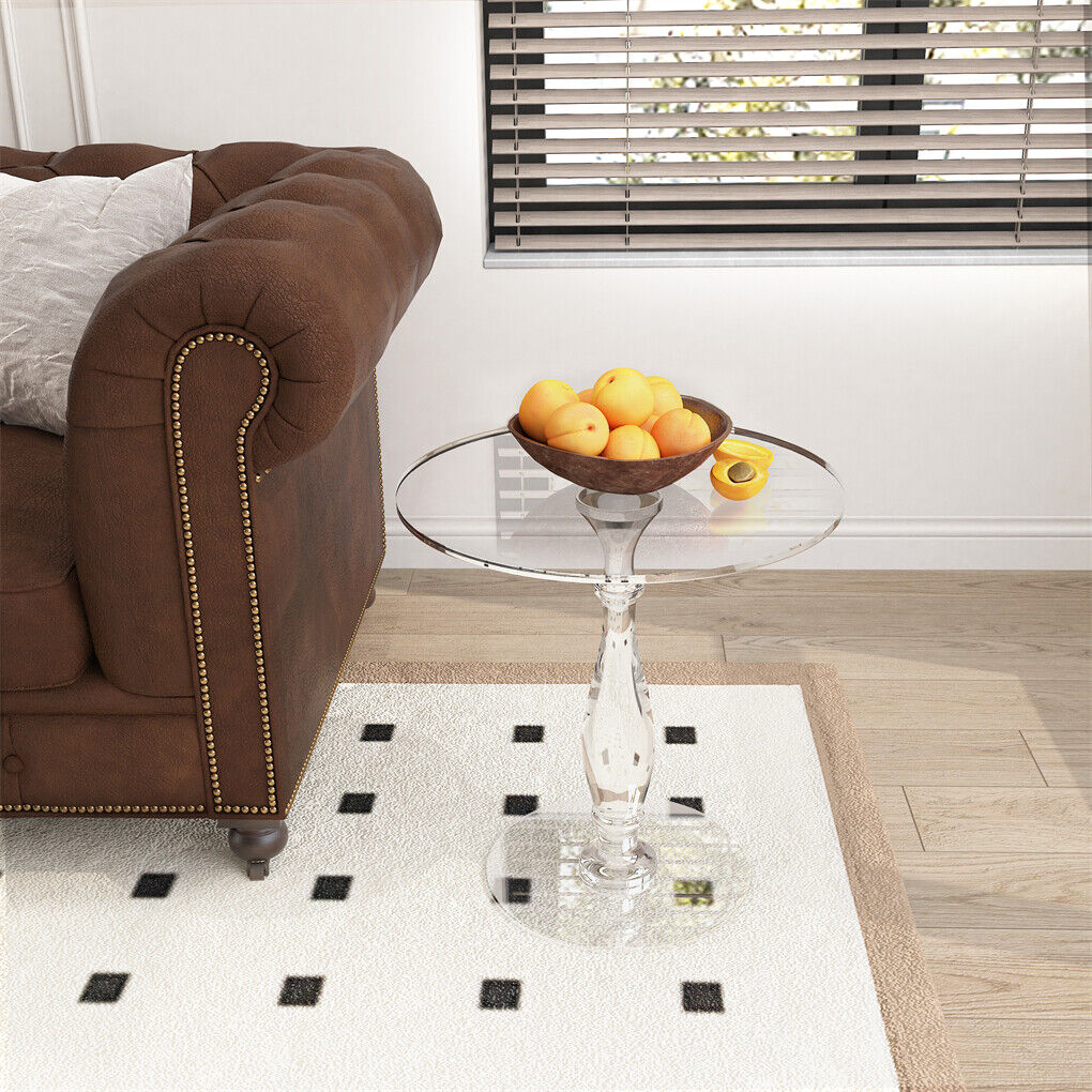 P&P Crystal-Clear Acrylic Coffee Table Sofa Side Table Small Bedside Table Bedroom