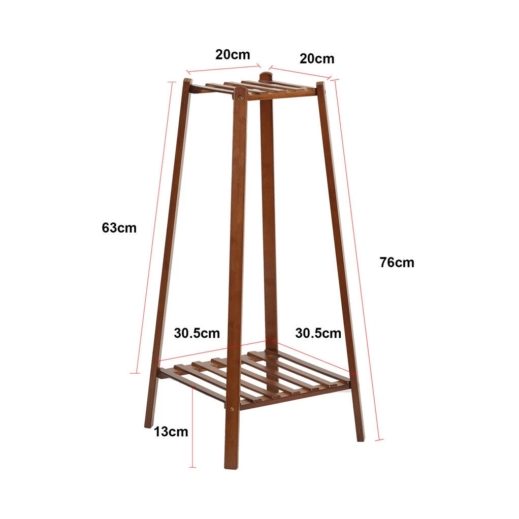 Adjustable Bamboo Plant Stand and End Table for Indoor Use(S)