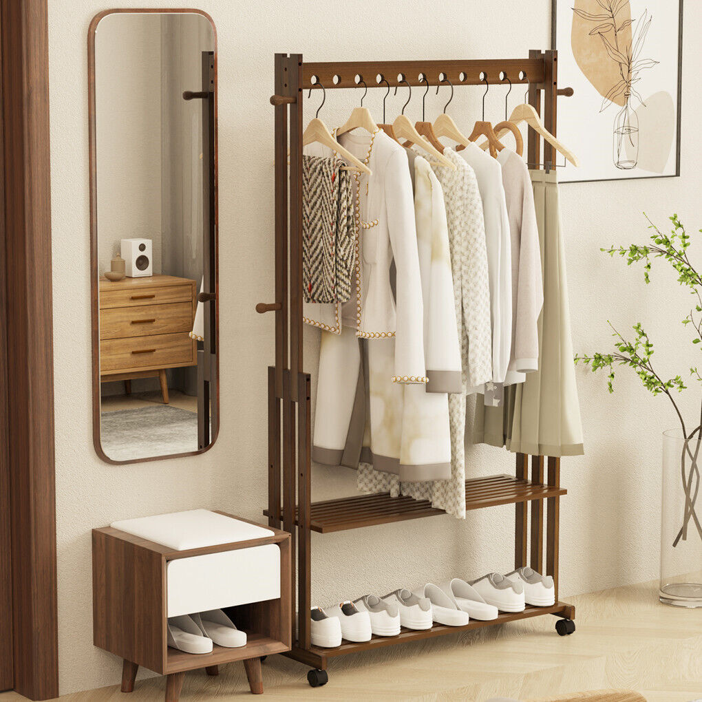 Buy Online Walnut Garment Rack – Entryway & Bedroom