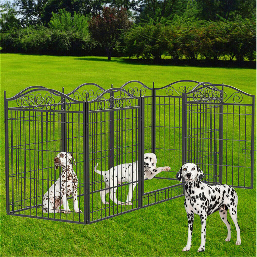 P&P Durable Portable Dog Playpen Large Crate Pet Puppy Dog Fence Kennel Out/Indoor