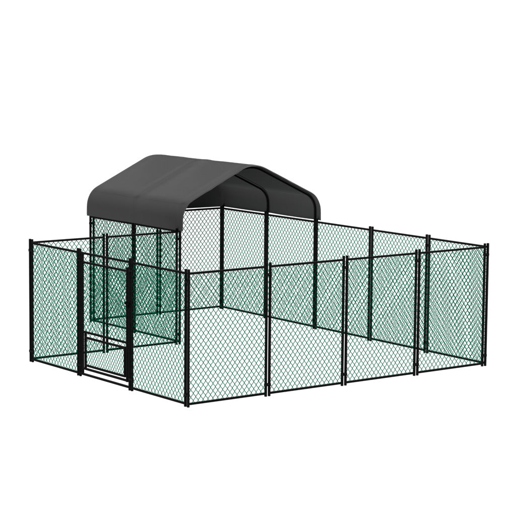 P&P 3.9x3.1x1.5m Large Walk In Chicken Run Galvanised Chicken Cage Coop with Cover