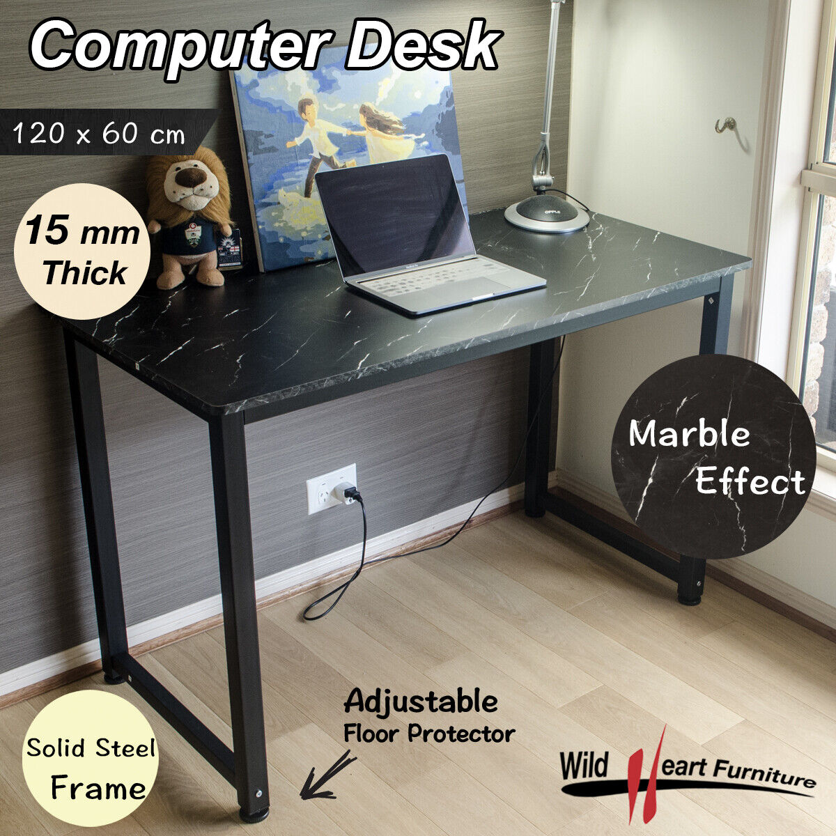 Buy Black Marble Computer Desk – Office & Study Table AU