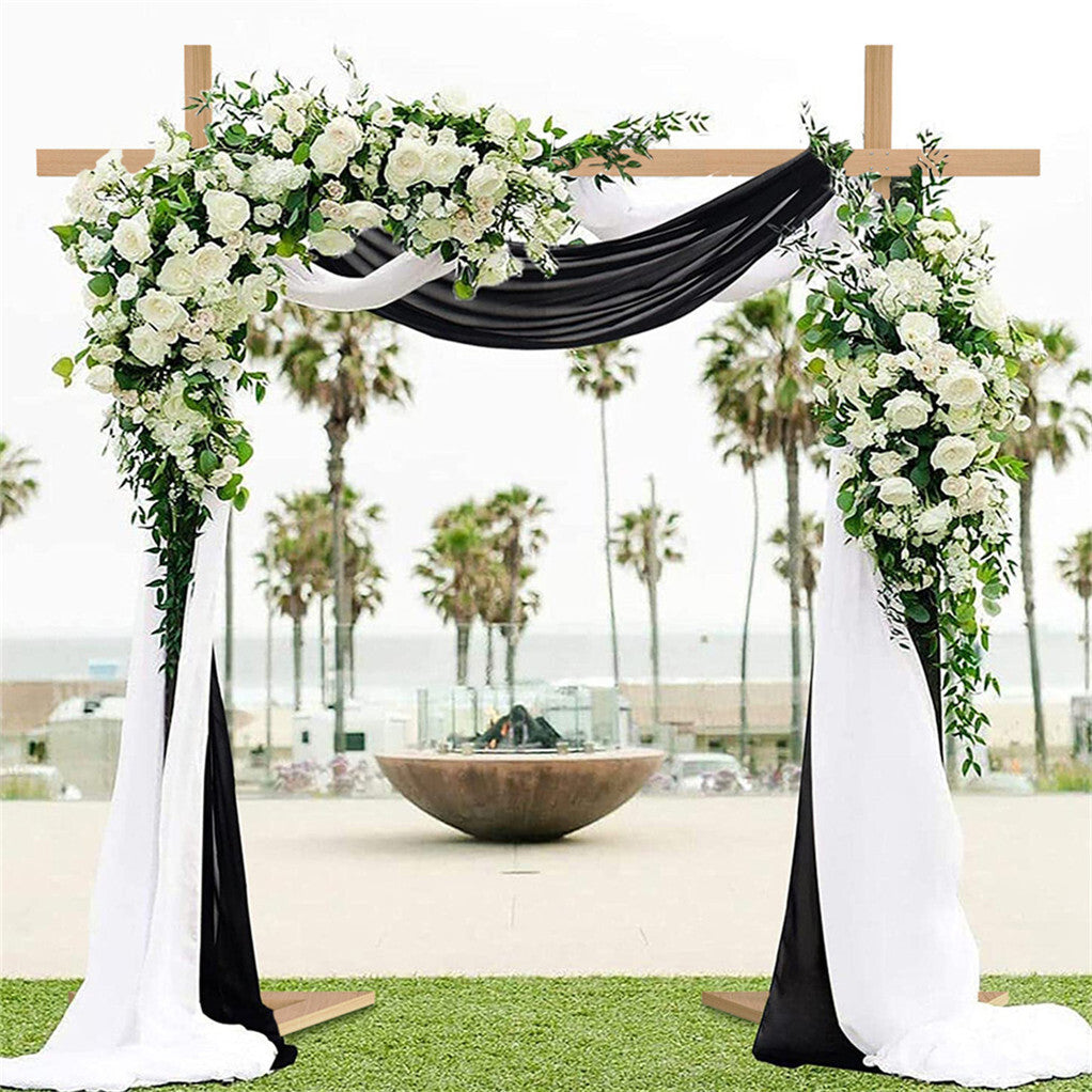 P&P Heavy Duty Square Wedding Arch Wooden Backdrop Stand Balloon Floral Arch Frame