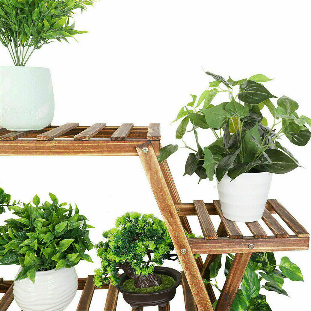 P&P 17 Potted Tall Plant Shelf Multiple Flower Pot Stand Plant Display Storage Shelf