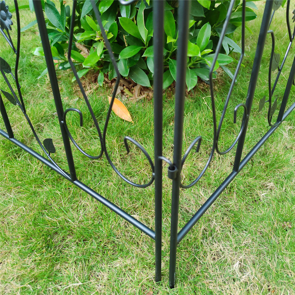 P&P Set of 5 Anti-Rust Strong Metal Garden Fence Border Folding Patio Flower Edging