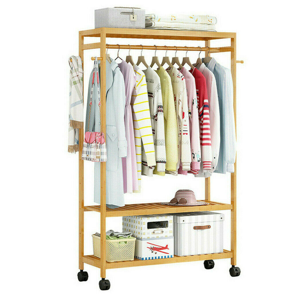 Shop 165cm Bamboo Clothes Rack – Mildew Proof AU