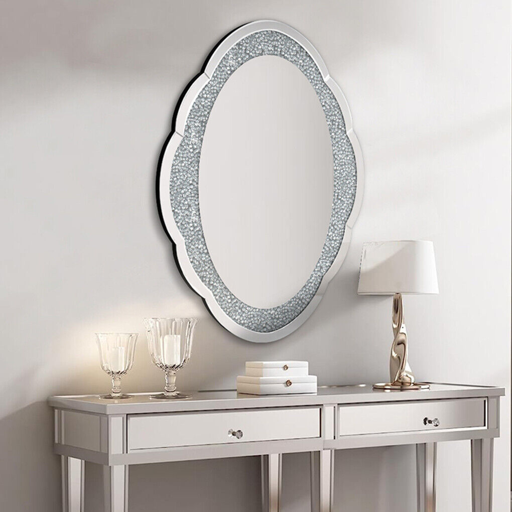 Shop Now Oval Wall Mirror – Diamond Accent Decorative AU