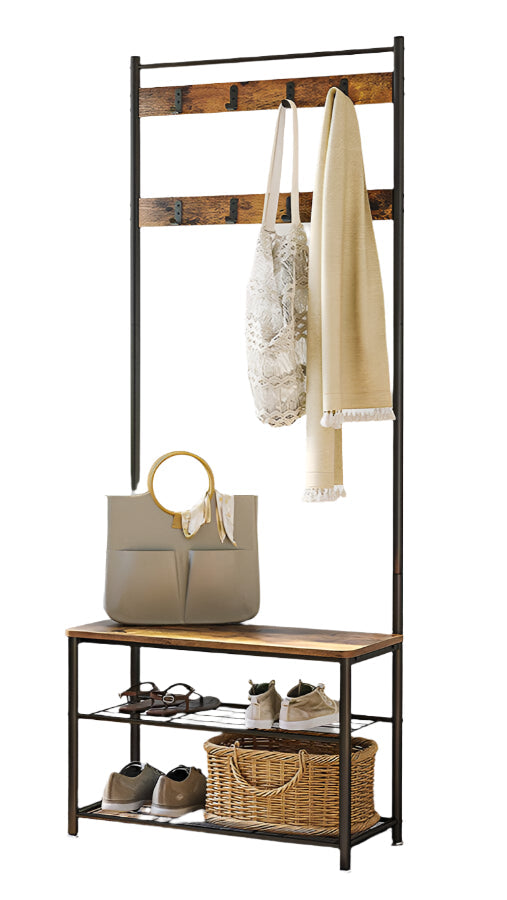 Shop Now 3-in-1 Entryway Coat Rack & Shoe Organizer