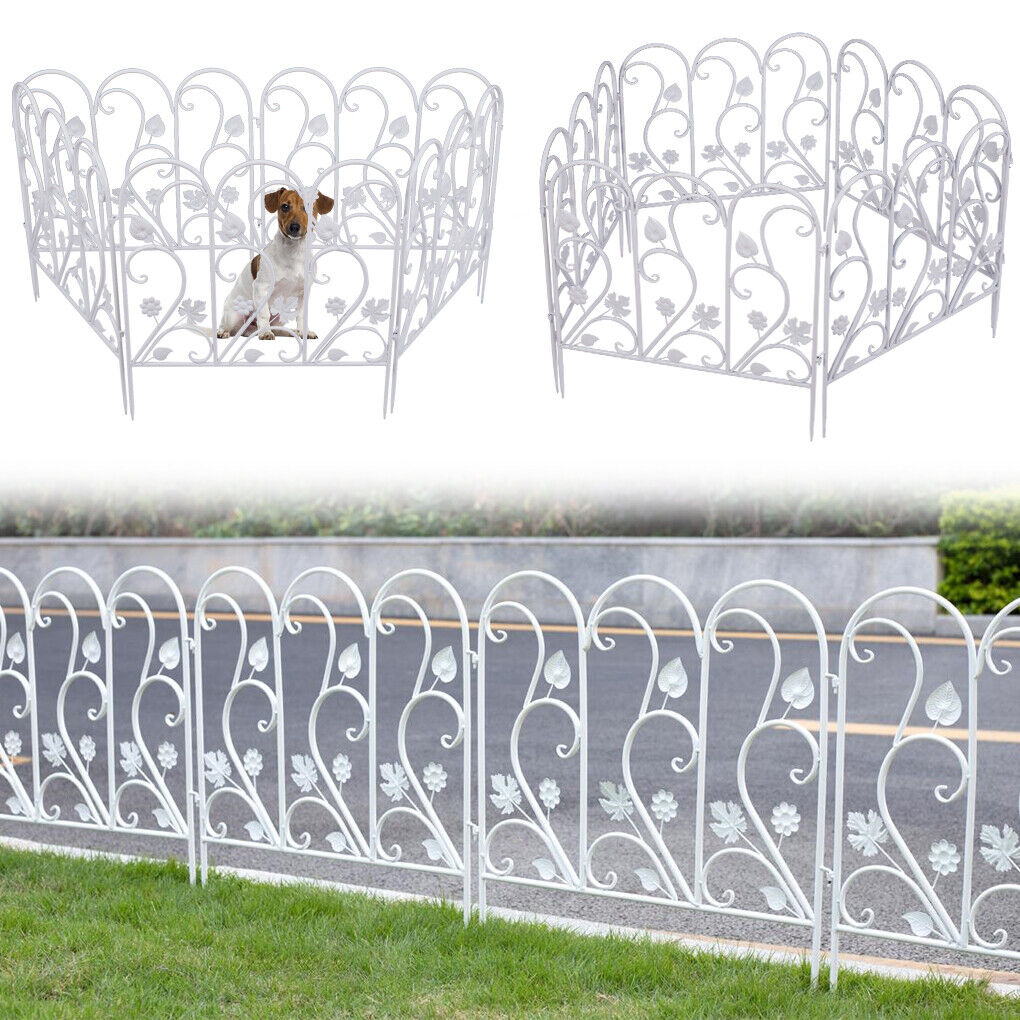 5pcs-outdoor-metal-landscape-fencing-folding-patio-animal-barrier-section-edging