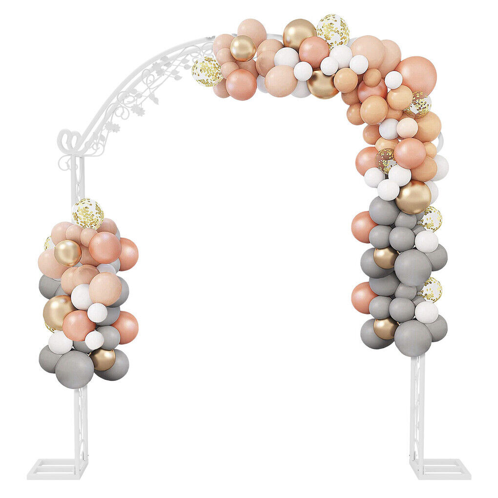 P&P Weatherproof White Wedding Archway Backdrop Stand Garden Arch Trellis Arbor 2.4M