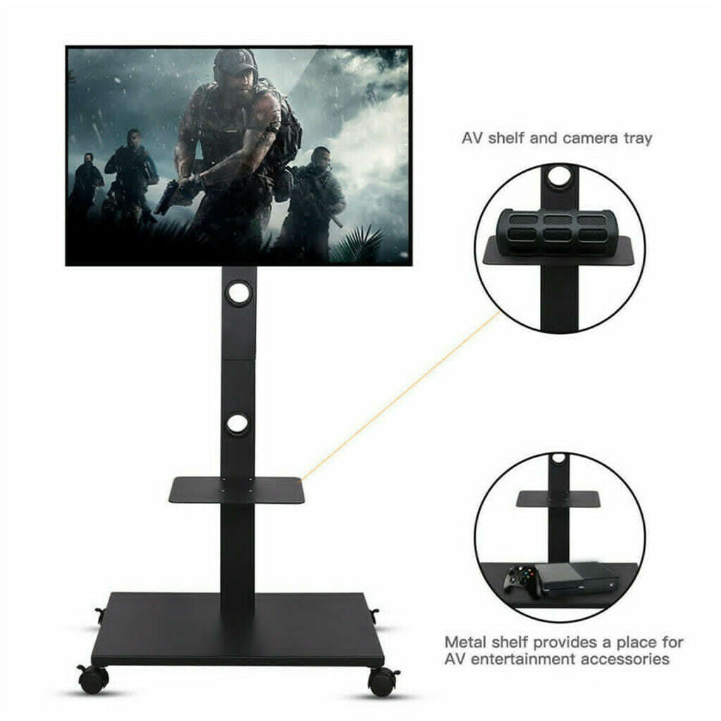 P&P Exhibition Display Stand Mobile TV Trolley Floor Stand Mounting Bracket 32-70"