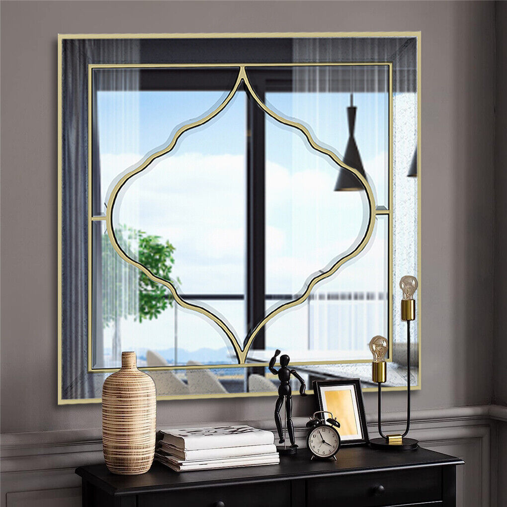 Shop Now Hlartdecor Frameless Beveled Abstract Wall Mirror AU