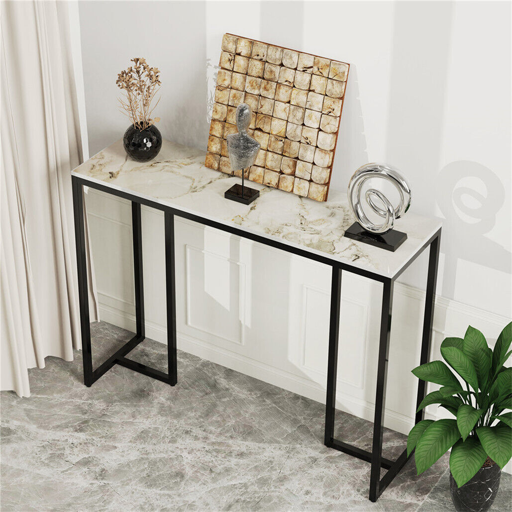 P&P Rectangular Bar Height Table Sofa Console Table Anti-Scratch Marble Dining Table