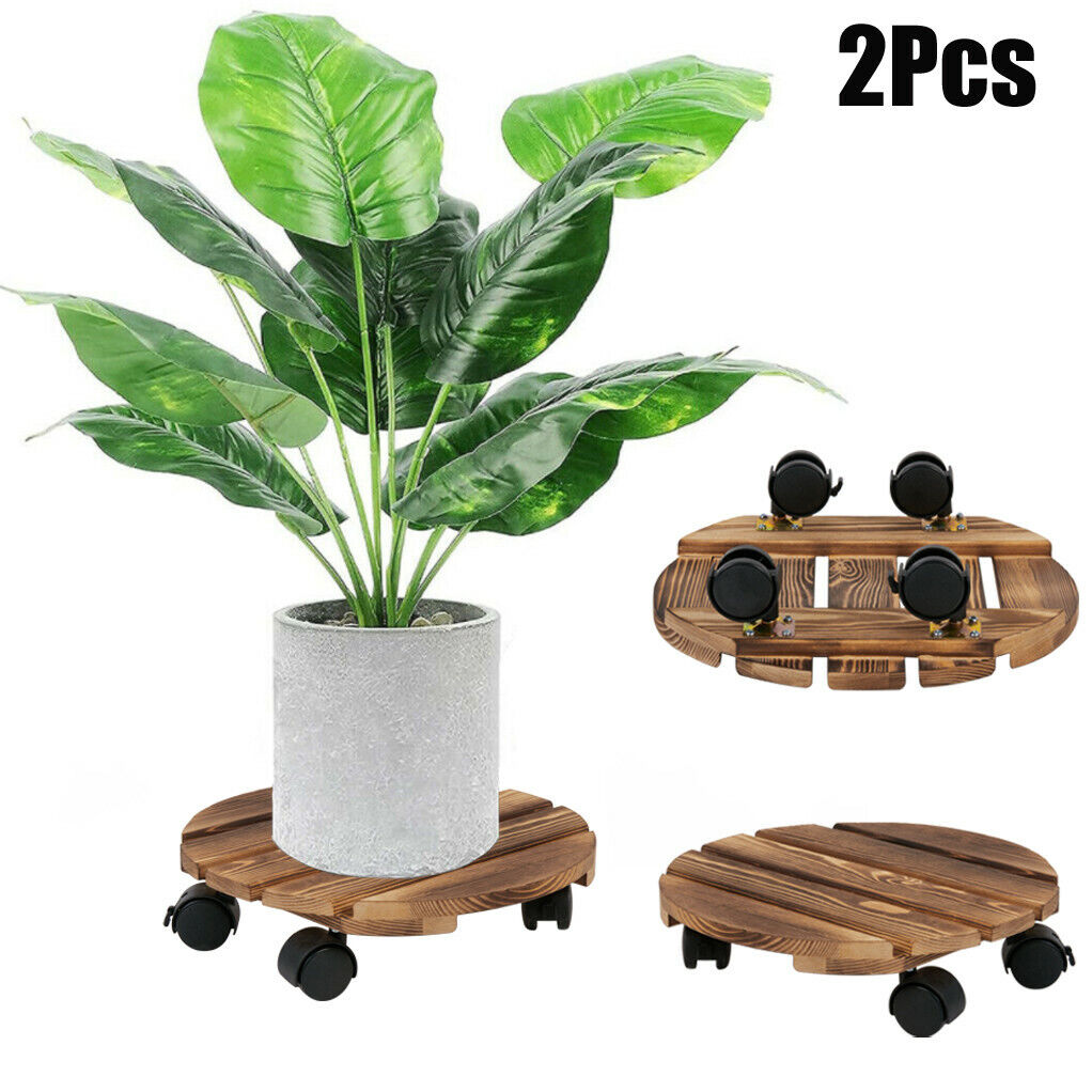 set-of-2-wood-plant-caddy-rolling-heavy-potted-plant-stand-round-plant-dolly