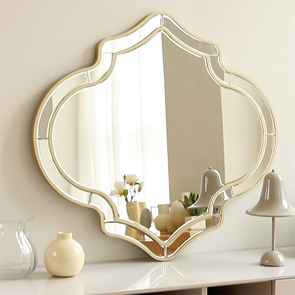 Buy Online: Elegant Golden Rim Vanity Mirror for Your Living Room – Australia