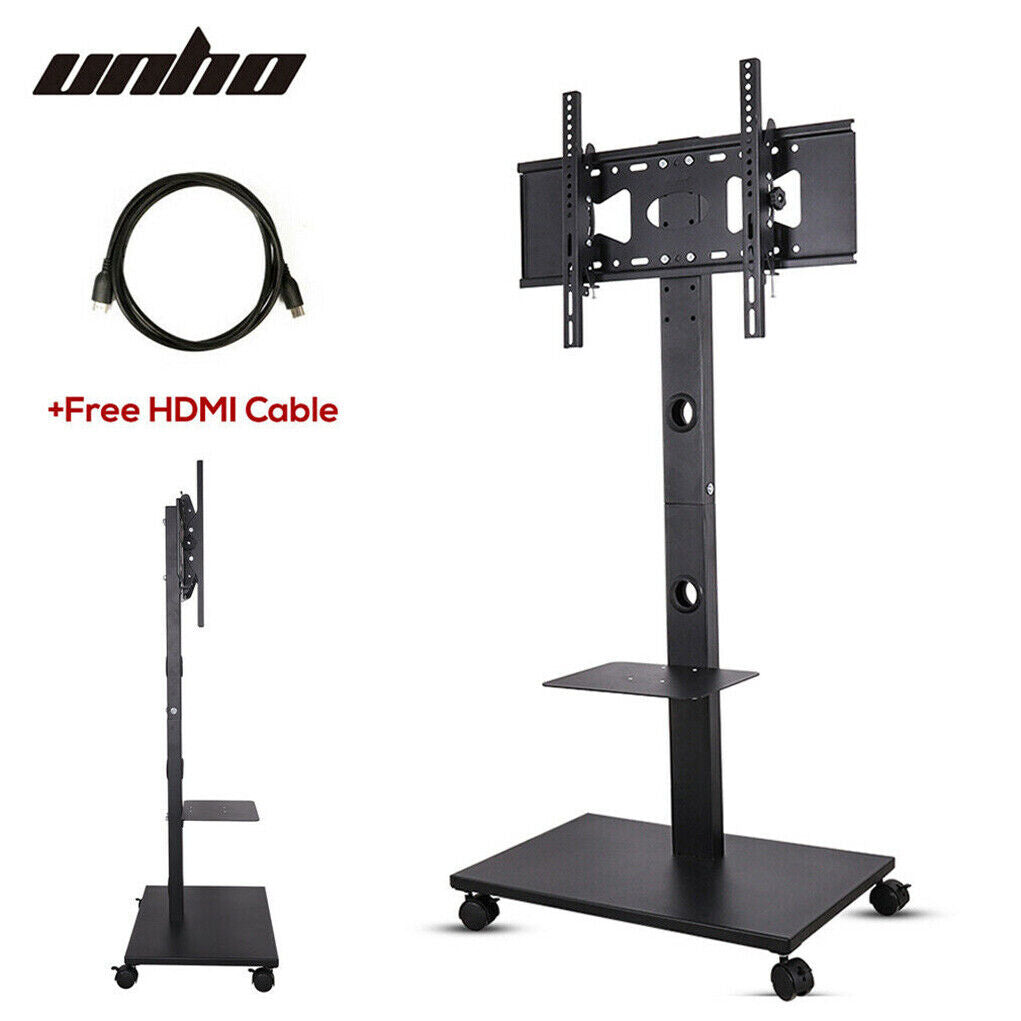 universal-lcd-led-plasma-vesa-mount-tv-stand-bracket-mobile-trolley-lock-wheels