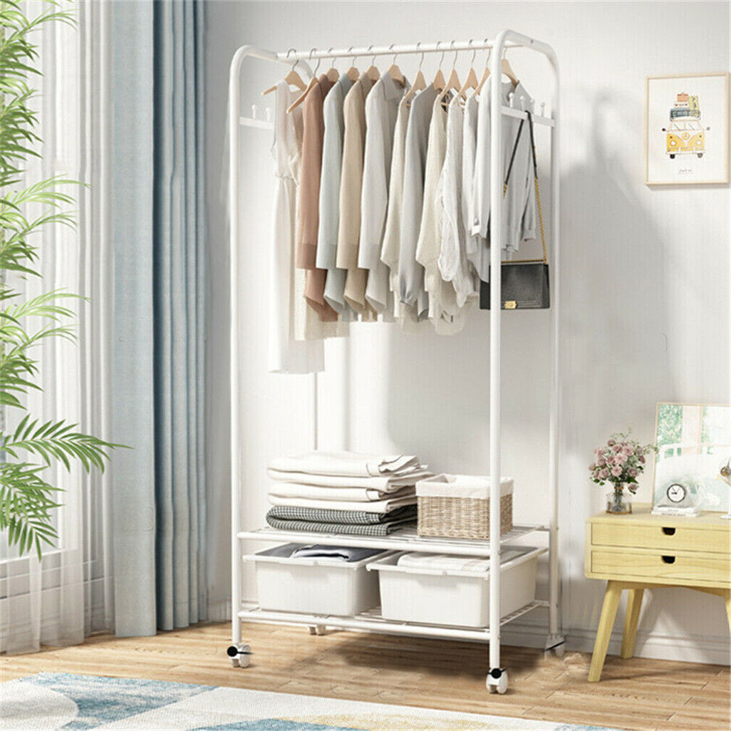 Shop 2-Tier Rolling Clothing Rack – Closet Organizer AU