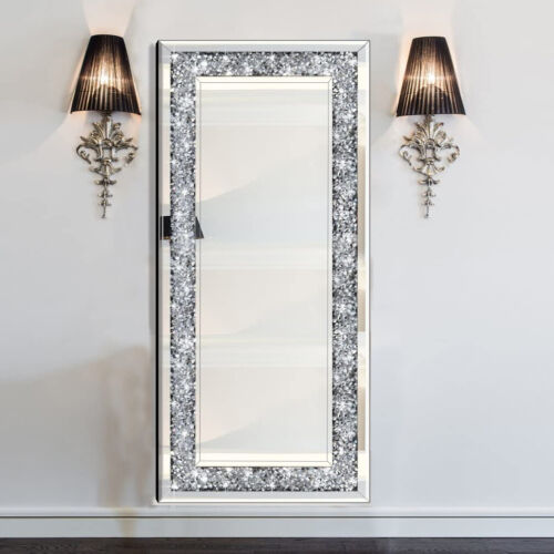 Buy 120cm Rectangular Crushed Diamond Mirror – AU