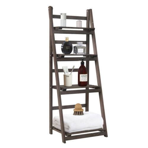 wooden-foldable-ladder-plant-stand-and-bookshelf