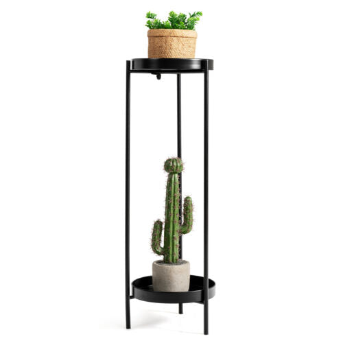 2-tier-metal-flower-pots-rack-and-plant-stand-black