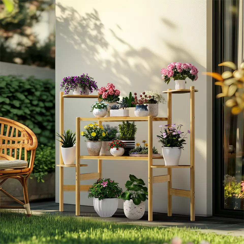 Multi-Tier Plant Stand Bamboo AU