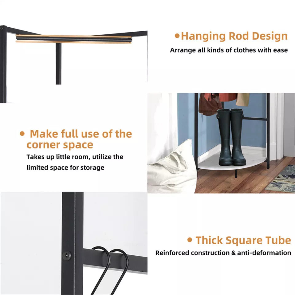 Modern 5-Rod Corner Coat Rack – Space-Saving Design