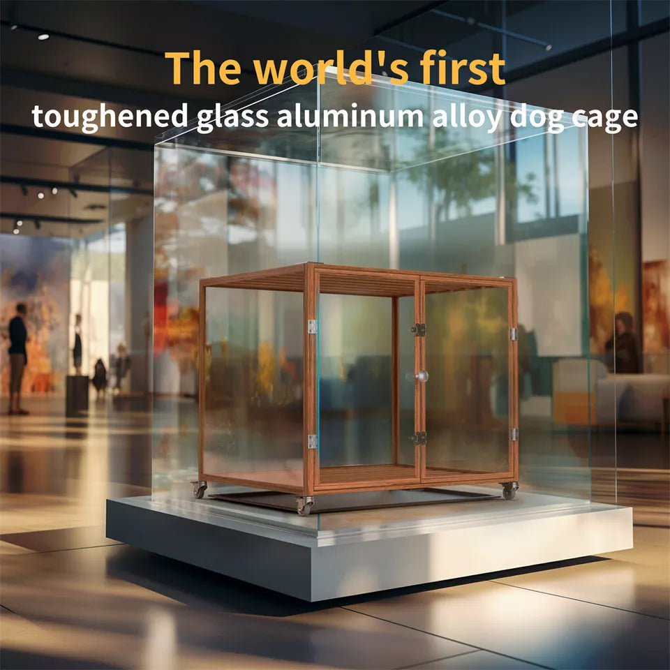 Shop Ultra-Durable Dog Cage with Transparent Walls & Wheels – Now Available in Australia